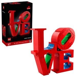LEGO Art Love Sculpture - Red, Green, and Blue